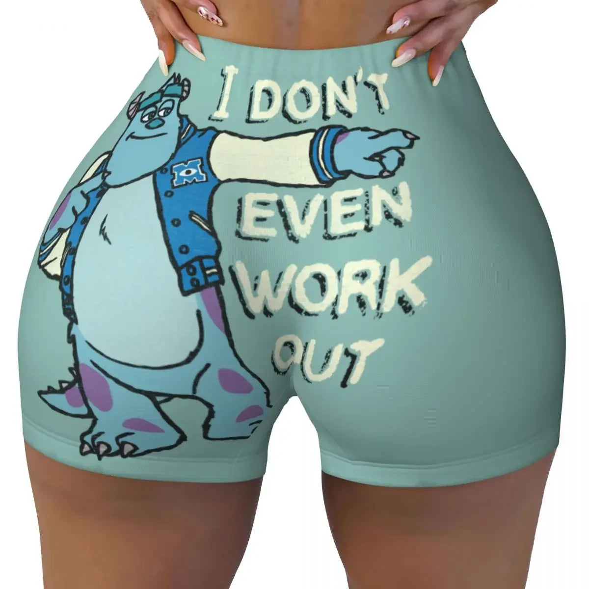 Custom Monsters University Mike M Logo Biker Running Gym Shorts for Women Athletic Workout Yoga Shorts