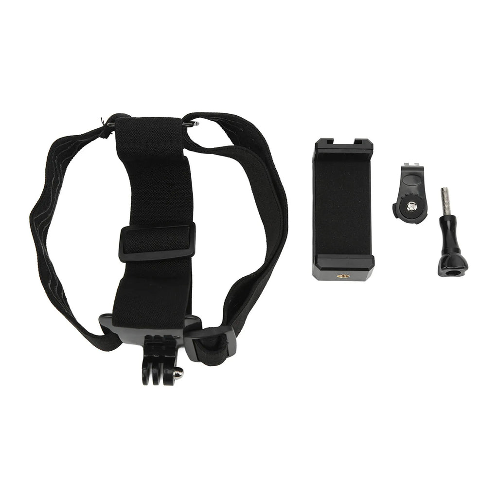 Head Strap Mount Headband with Phone Clip Holder for Smartphone for DJI OSMO ACTION 4 3 for SJCAM SJ4000 for Insta360 X3 X4