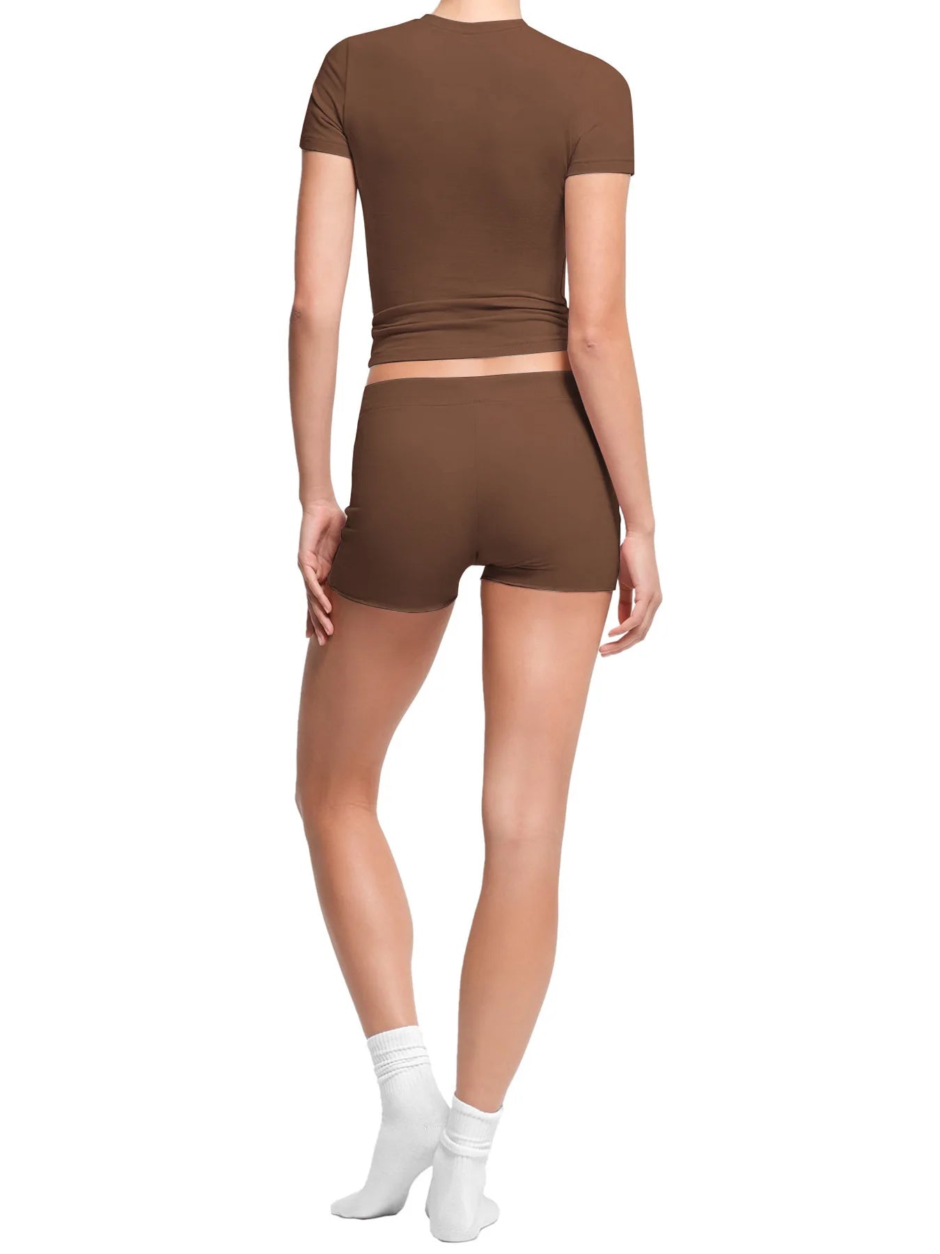 Women's 2026 New Slim Fit Short Sleeve T-Shirt Set – Crewneck Casual Two Piece Outfit, Y2K Streetwear Summer Top & Pants