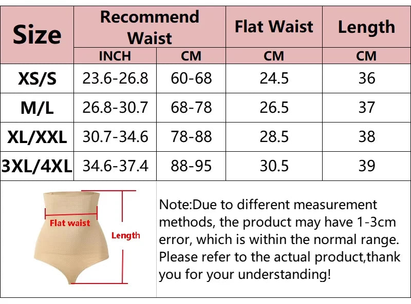 Women High Waist Body Recovery Slimming Underwear Tummy Control Panties Sexy Seamless Shapewear Thong Hip Lifting Corset