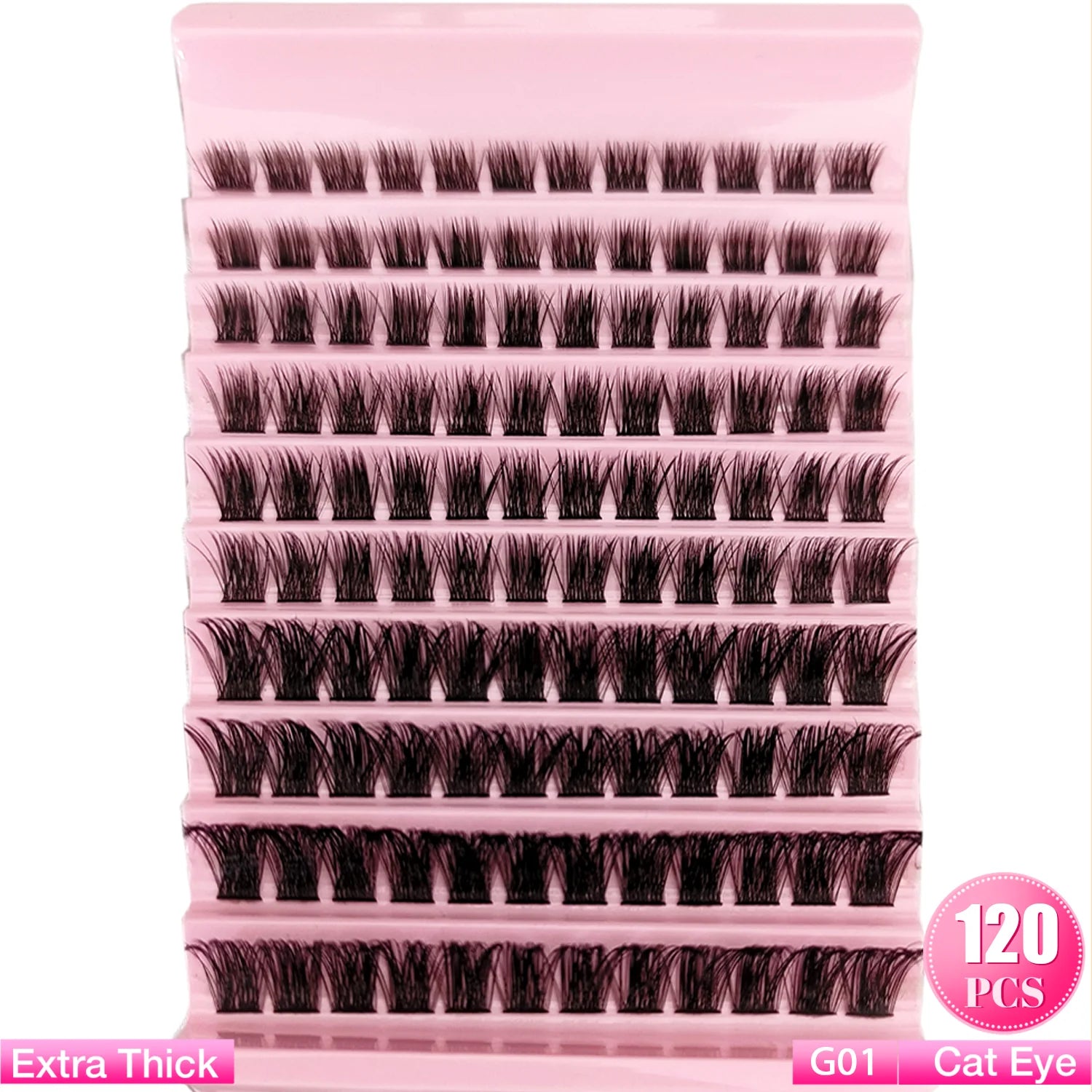 Individual Lashes 8-16mm 160pcs Cluster Lashes Natural Look Mixed Tray DIY Eyelash Extension Volume Lash Clusters Eyelashes