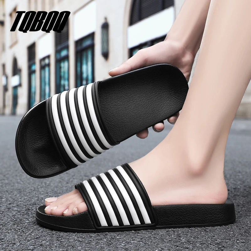 Men's Slides Sandals EVA Foam Comfortable Non-Slip Women's Massage Slippers for Beach Pool House Indoor Outdoor Shower