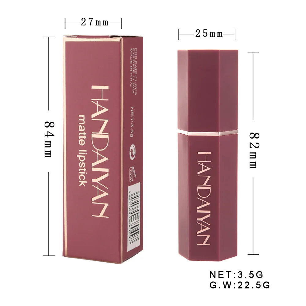 6PC/Set Matte Velvet Lip Gloss Waterproof Long-lasting Liquid Lipstick Cosmetic Beauty Keep 24 Hours Makeup