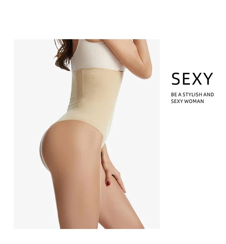 Women High Waist Body Recovery Slimming Underwear Tummy Control Panties Sexy Seamless Shapewear Thong Hip Lifting Corset