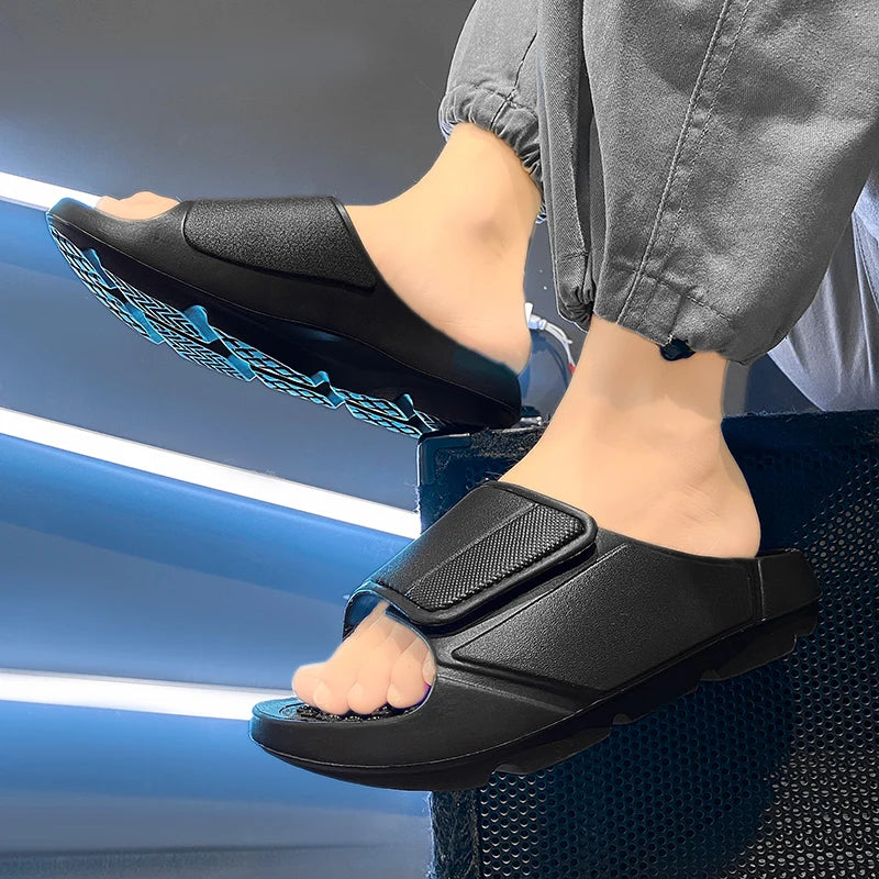 New Summer Men Massage Slippers Sides Indoor Outdoor Sandals Beach Casual Shoes Soft Sole Slides Men Flip-flops Men's Footwear