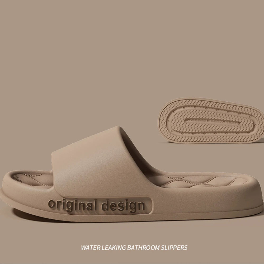 Bebealy Letter Women Slippers House Shower Bathroom Shoes EVA Beach Slides Fashion Soft Cloud Slippers Summer Women Sandals