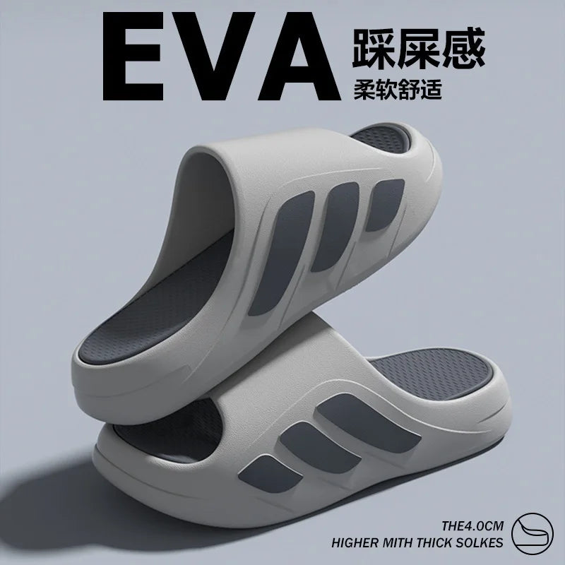 Outdoor sports slippers for men's home summer new style for wear thick sole non-slip eva anti-odor and outer wear sandals formen