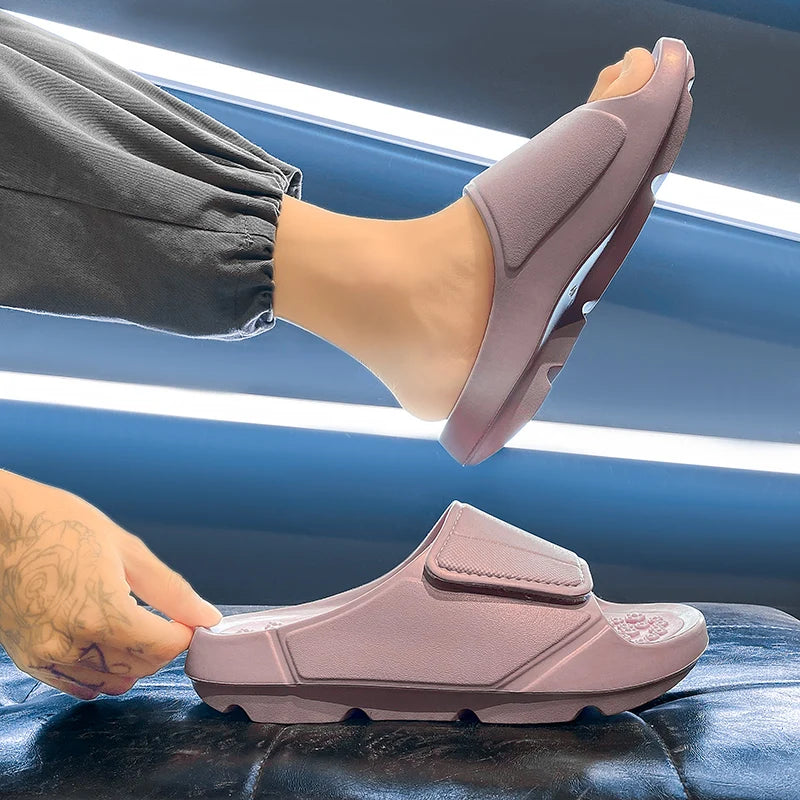 New Summer Men Massage Slippers Sides Indoor Outdoor Sandals Beach Casual Shoes Soft Sole Slides Men Flip-flops Men's Footwear
