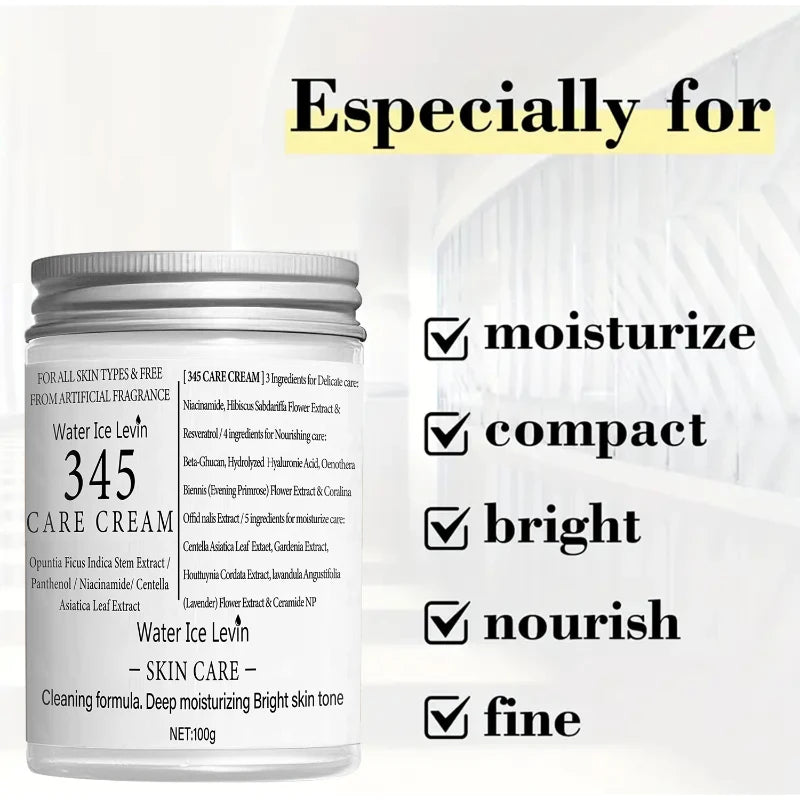 345 Series Skincare Combo PDRN Centella Face Cream & Eye Cream  Deep Moisture Brightening Soothing Repair Hydration Recovery Kit