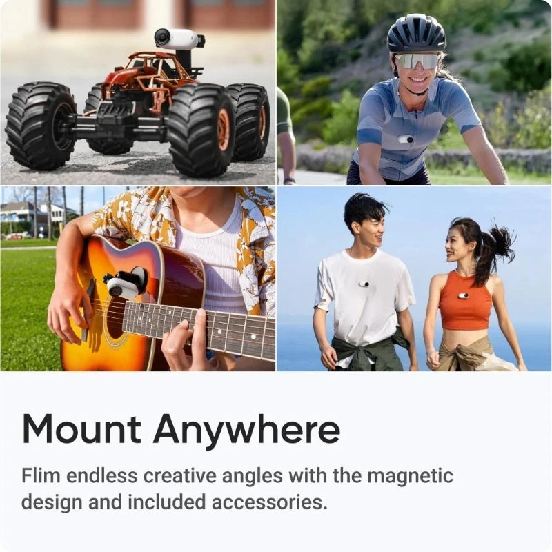 Insta360 GO 3S Tiny 4K Action Camera Black White 39g 64G 128G Action Pod AI Editing Waterproof FlowState Insta 360 GO3S Original