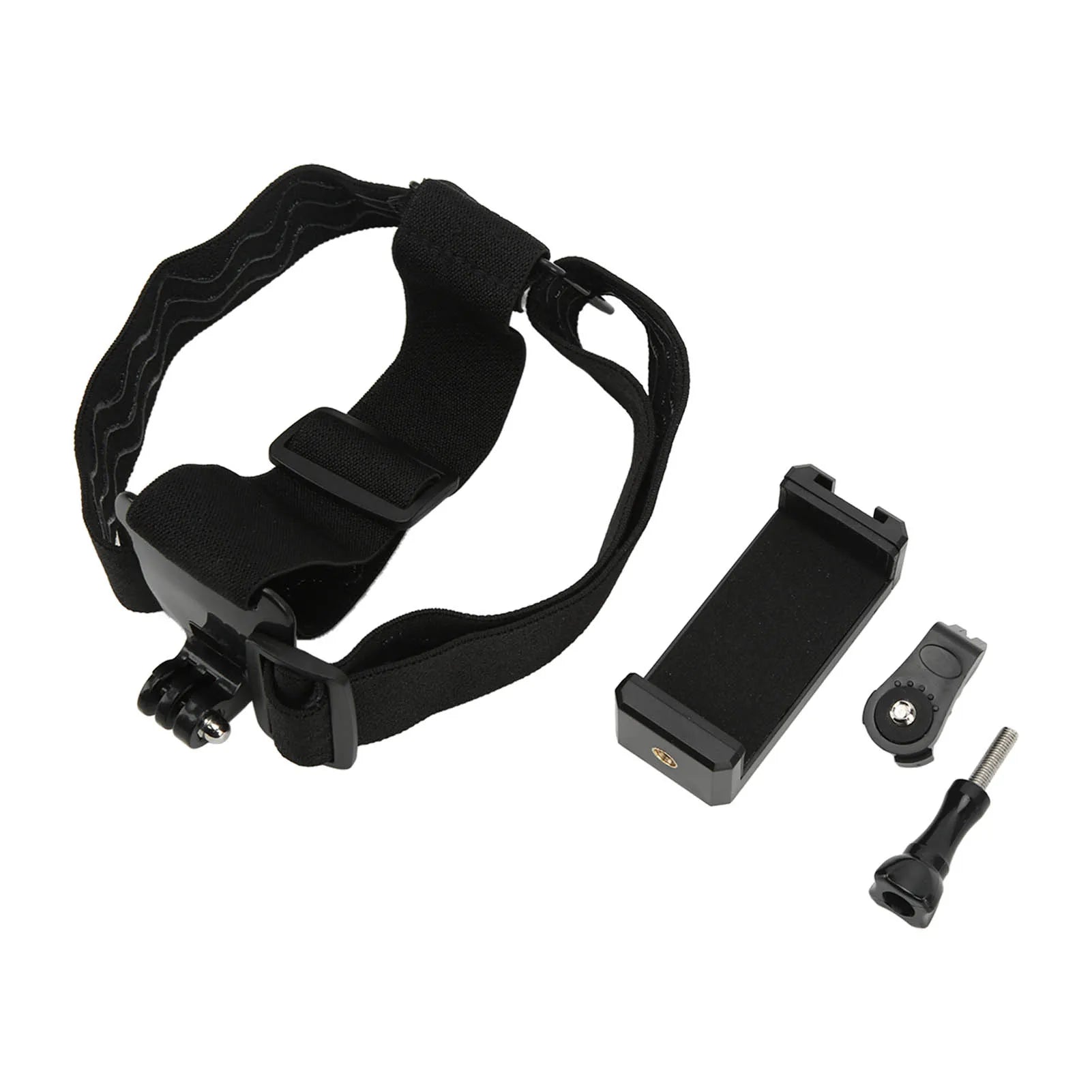 Head Strap Mount Headband with Phone Clip Holder for Smartphone for DJI OSMO ACTION 4 3 for SJCAM SJ4000 for Insta360 X3 X4