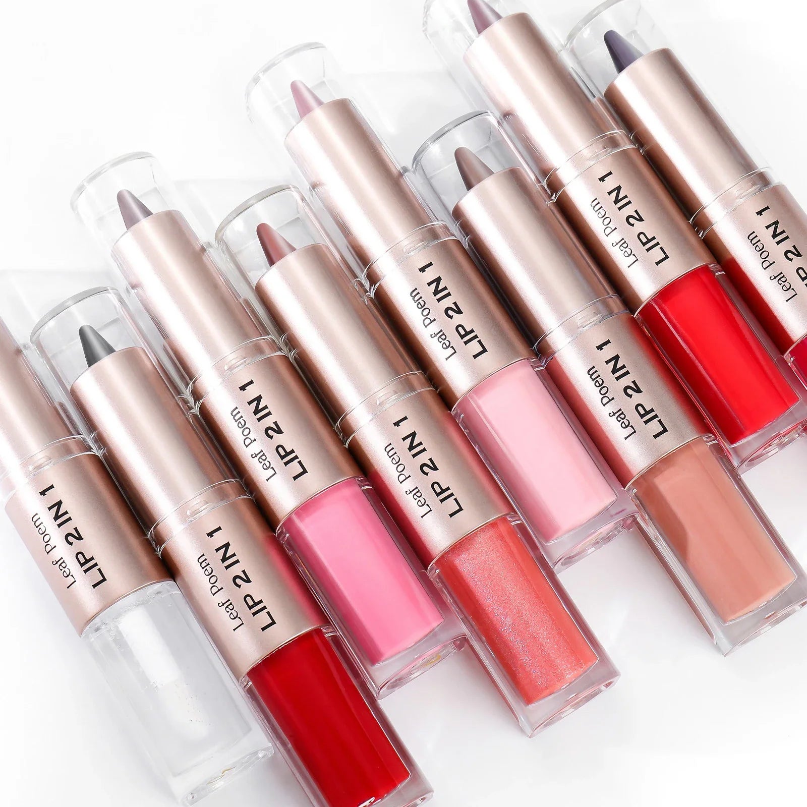 Tapered Lip Liner Lipstick Pen Matte Black Brown Velvet Lipstick Outline Contour Lipliner Water Mirror Moisturizing Lipgloss