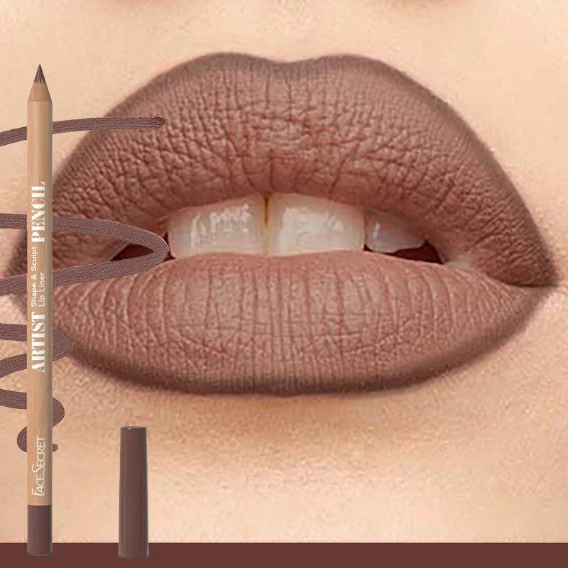 Face Secret 18 ColorLip Liner Pencil Weightless Precise With Super Soft Blendable Texture Matte Soft
