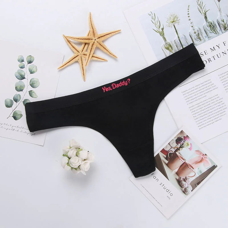 Women Sexy Custom Printing G string Underwear Cotton Panties for Lady Thongs Lingerie Underpant