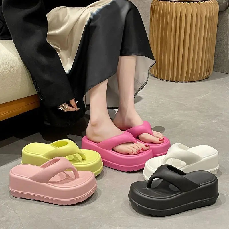Eyriphy Thick Bottom Slippers Summer Women Sandals Platform Bathroom Slides Female Outdoor Beach Shoes Fashion Comfort Flip Flop