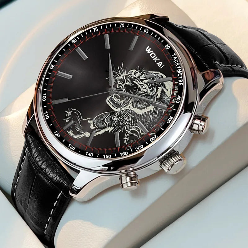 2024 Foreign Trade New Sentiment Watch Classic Retro Men and Women Belt Quartz Watch Wholesale Relogios Masculino Montre Homme
