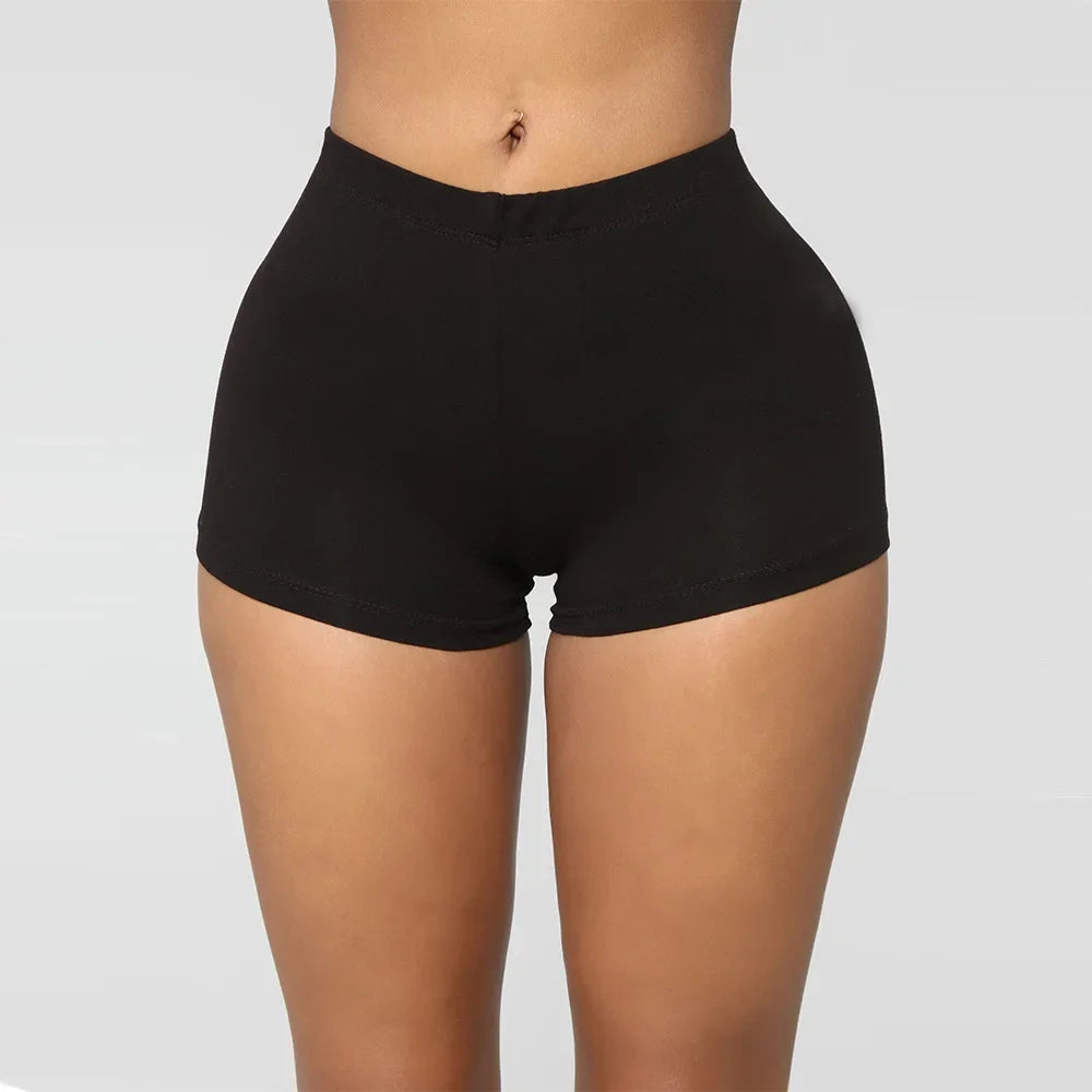 Women's Fitness Training Shorts Sexy Tight Leggings Three-quarter Length Workout Short Pants European American Style